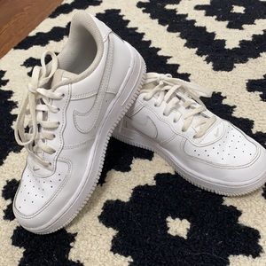 Nike Air Force 1 Kids size 2Y all white